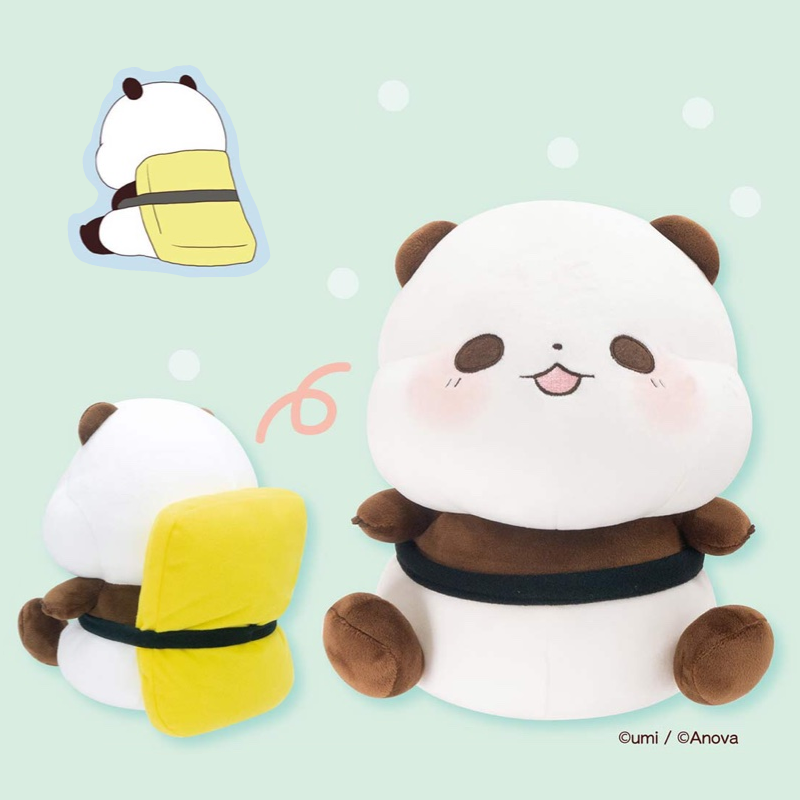 Yururin Panda Mochi Mochi Sushi Big Plush Tamago