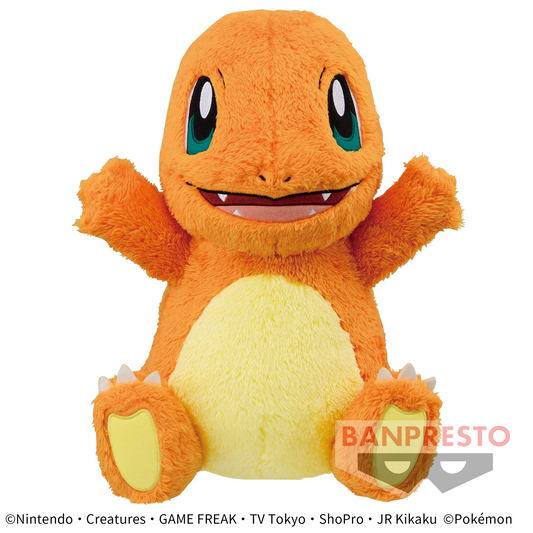 Pokémon Hokkori Healing Fluffy Super Big Plush - Charmander